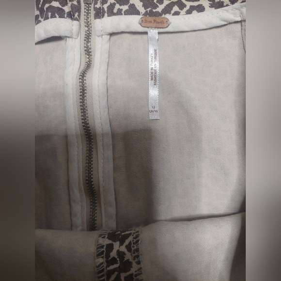 Free People Leopard Print Denim Mini Skirt - Picture 3 of 5